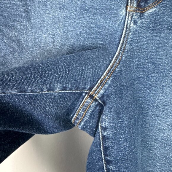 Good American Good Classic Raw Step Hem Straight Leg Jeans Indigo Plus Size 15 - Picture 6 of 11